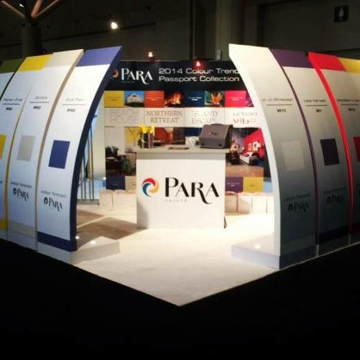 Get cozy inside the paint chip walls at the PARA booth for IDS 2014