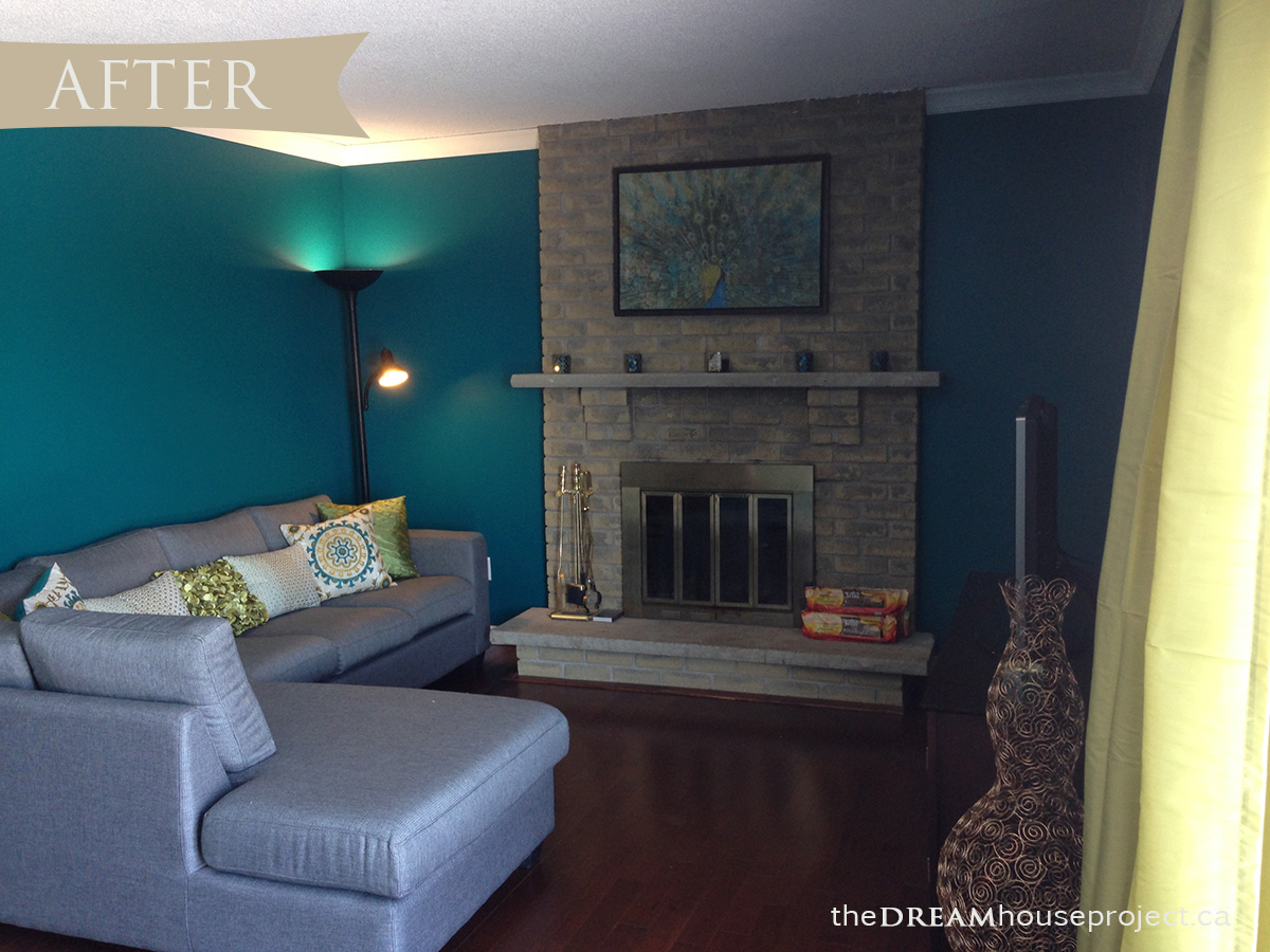 Family room makeover after
