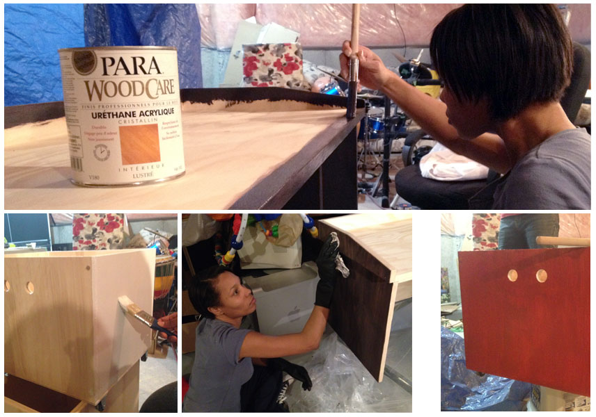 PARA Blog Crew Spring Paint projects - Staining & painting DIY Storage Bench
