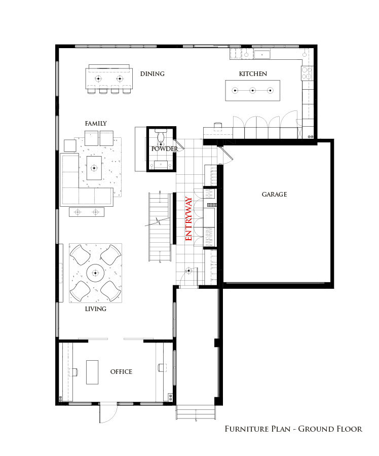 Washington Residence Ground Floor Interior Furniture Plan by Lisa Lev Design