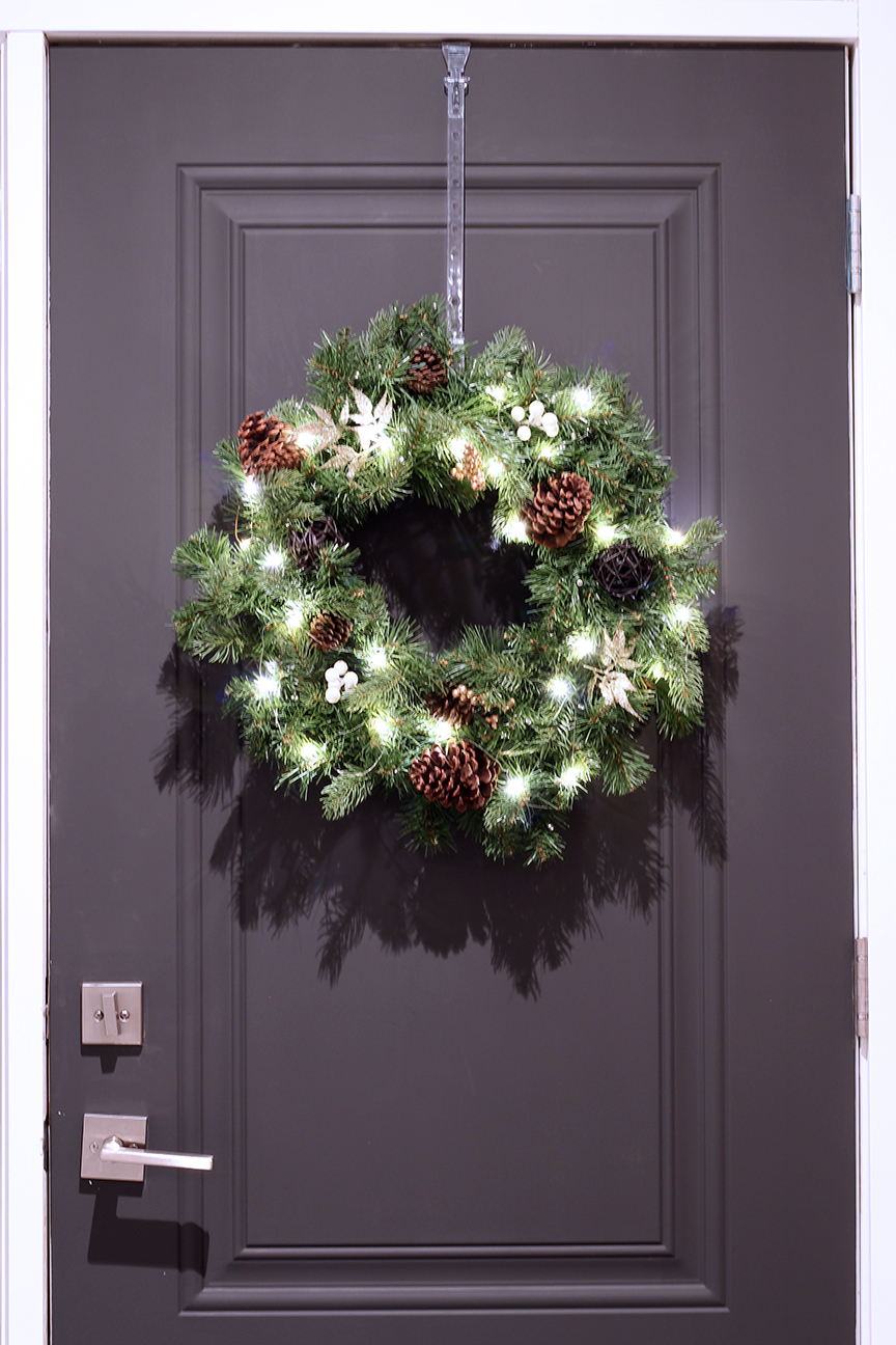 Dreamhouse Project front door with wreath