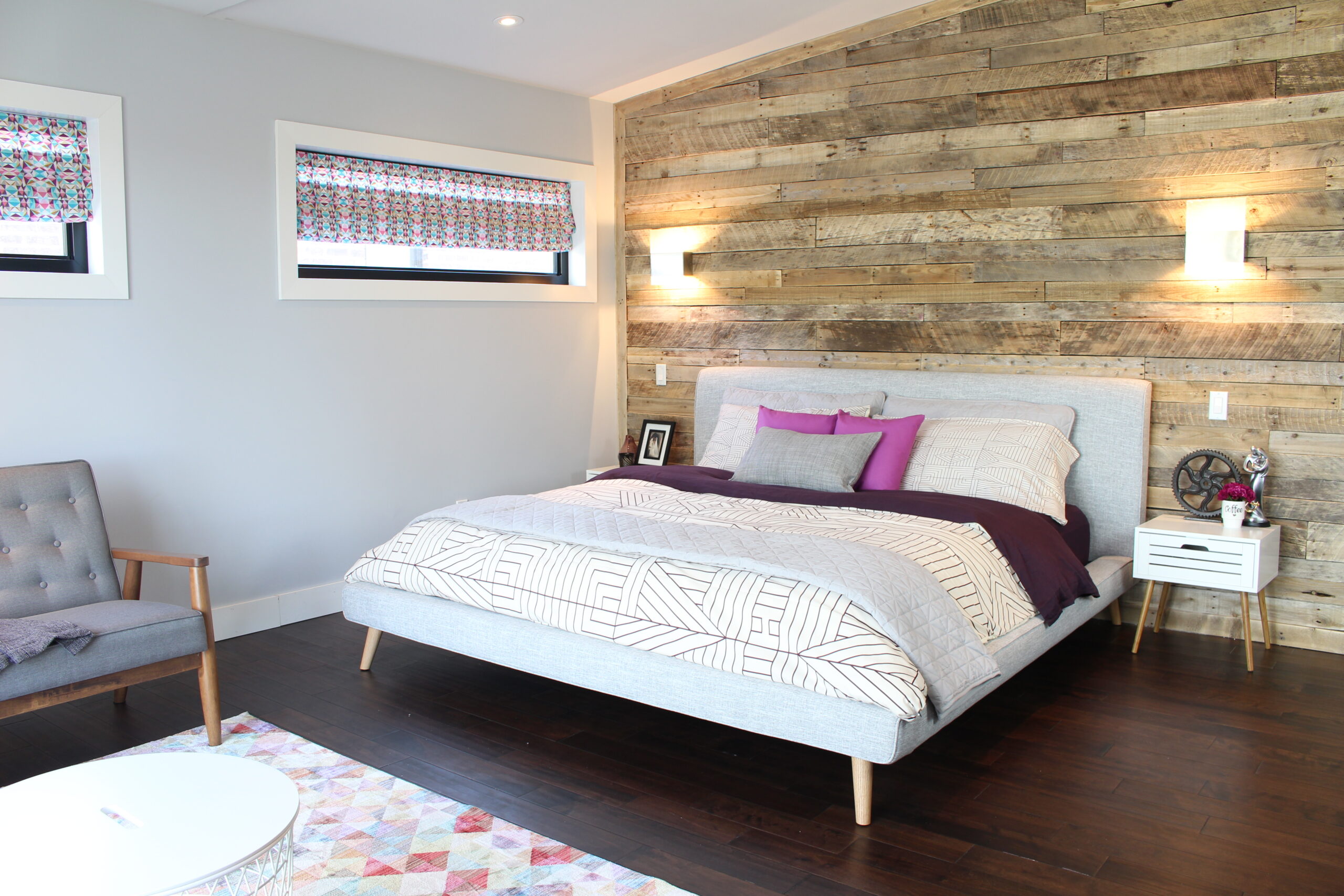 Dream Bedroom After: New bed and pallet wall