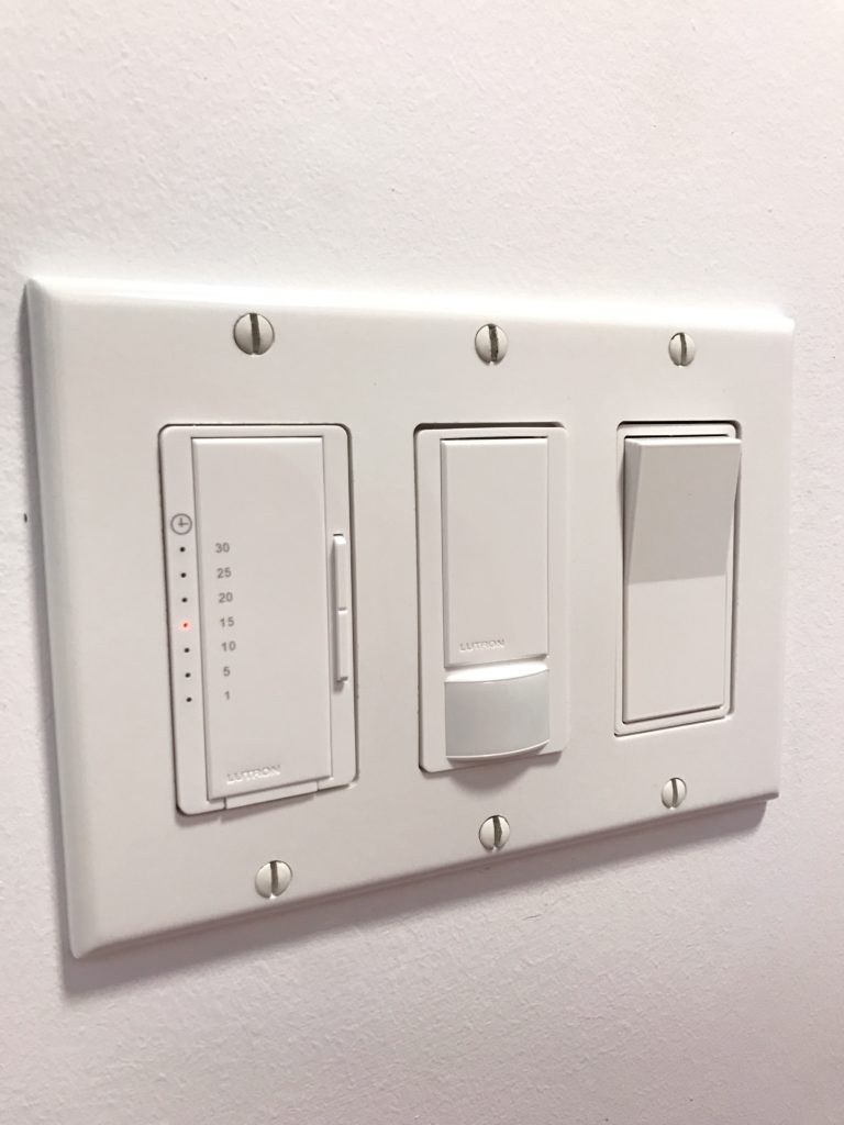 Installed Lutron switches - occupancy sensor & eco-timer