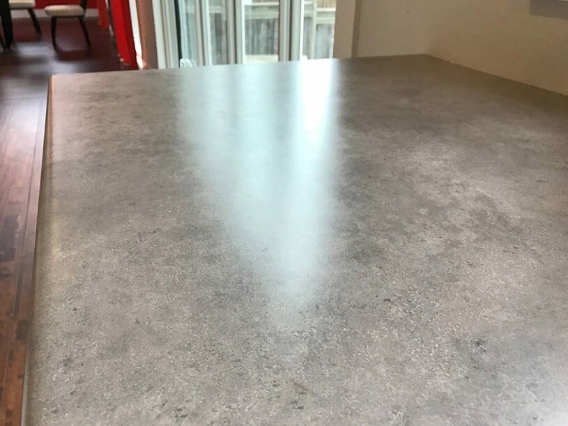 Our current grey laminate countertop