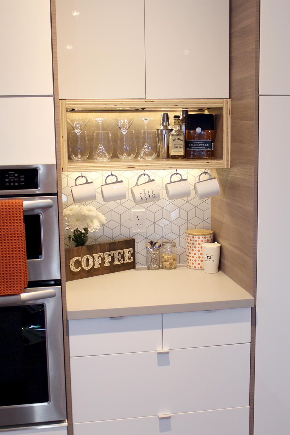 The Dreamhouse Project - Dream Kitchen Reveal custom DIY coffee station