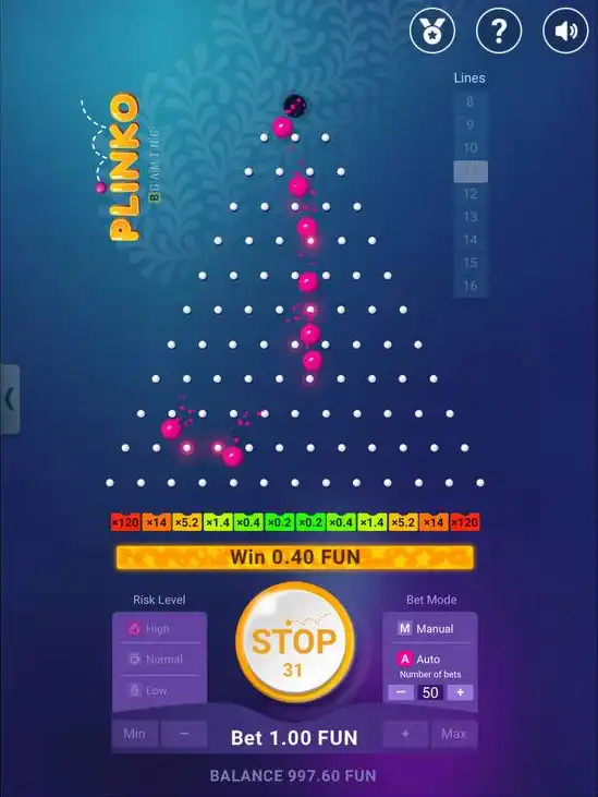 Plinko gameplay